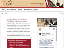 Tablet Screenshot of fairsleep-hotels.com